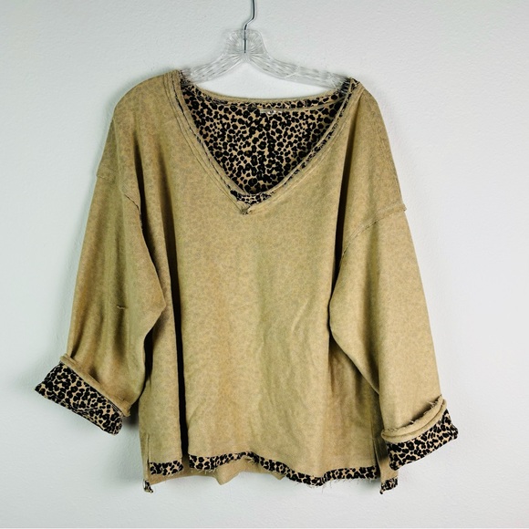 NWOT POL oversized cheetah long sleeve top - Picture 4 of 7